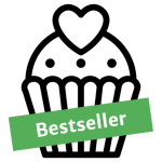 001-cupcake-bestseller-03 Ein Muffin in Form eines Icons mit der Aufschrift "Bestseller"